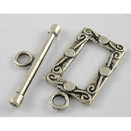 Tibetan Style Alloy Toggle Clasps LF5079Y-NF-1