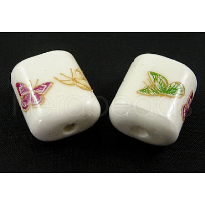Handmade Ornamental with Gold Porcelain Beads CF161Y-1