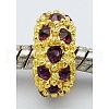 Alloy Rhinestone European Beads CPDL-H997-10-2