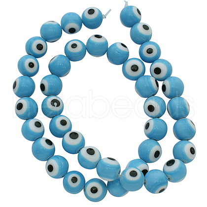Handmade Italianate Lampwork Beads Strands D217-8mm-2-1