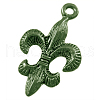 Tibetan Style Alloy Metal Fleur De Lis Pendants EA8747Y-AB-1