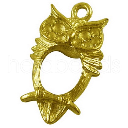Alloy Pendant Enamel Settings EA253Y-G-1