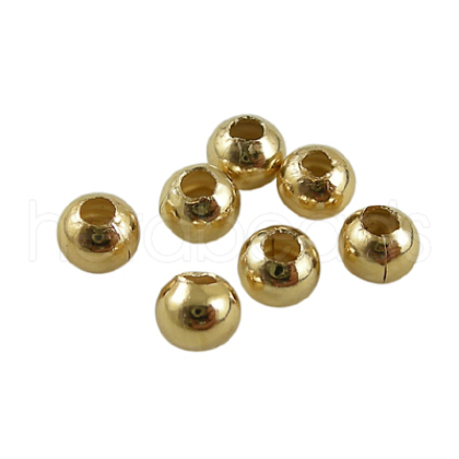Brass Smooth Round Beads EC400-3G-1