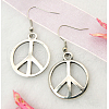 Fashion Peace Sign Earrings EJEW-JE00164-3