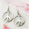 Fashion Peace Sign Earrings EJEW-JE00164-1