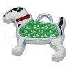 Alloy Enamel Puppy Pendants ENAM-P069-3-1