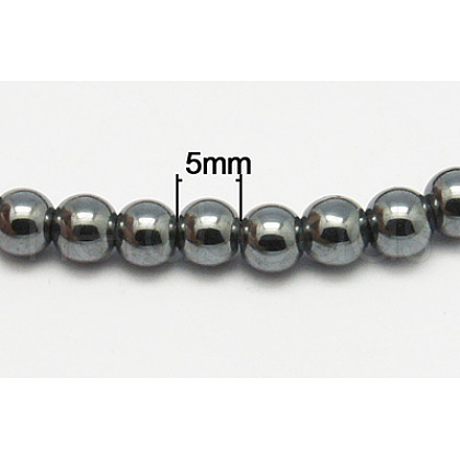 Non-Magnetic Synthetic Hematite Beads Strands G-D015-8-1