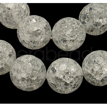 Synthetic Crackle Quartz Beads Strands G-SF14MM-44-1
