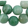 Natural Green Banded Agate Beads Strand G875-14MM-1