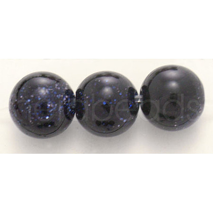 Synthetic Blue Goldstone Beads Strands GSR12mmC053-1