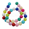 Natural Yellow Jade Dyed Beads Strands JBR6mm-C-1