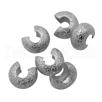 Brass Crimp Beads Covers KK-G016-P-NF-1