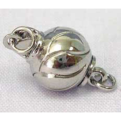 Platinum Plated Bead Box Clasps KK20-1