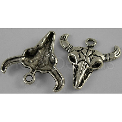 Tibetan Style Alloy Steer Pendants LF1303Y-NF-1