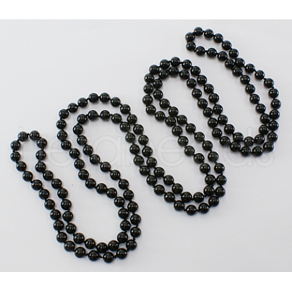 Glass Pearl Beaded Necklaces N193-38-1