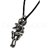 Zinc Alloy Skull Necklaces for Halloween NJEW-R009-1