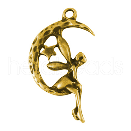 Zinc Alloy Fairy Sprite Charms PALLOY-A18526-AG-FF-1