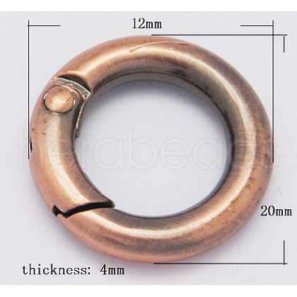 Alloy Spring Gate Rings PALLOY-H245-R-1