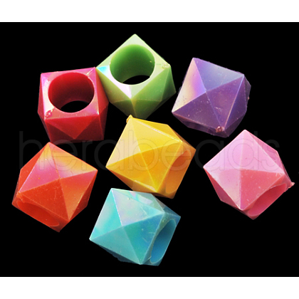 Plating Acrylic Beads PPDL008Y-1