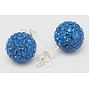 Sexy Valentines Day Gifts for Her 925 Sterling Silver Austrian Crystal Rhinestone Ball Stud Earrings Q286J131-1