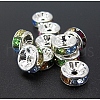 Brass Rhinestone Spacer Beads RB-A004-9-1