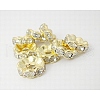 Iron Crystal Rhinestone Spacer Beads RB-A008-6MM-G-1