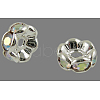Brass Rhinestone Spacer Beads RB-A014-L8mm-28S-NF-1