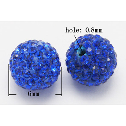 Grade A Rhinestone Pave Disco Ball Beads RB-Q100-9-1