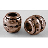 Tibetan Style Alloy Large Hole Barrel Beads RLF0929Y-NF-1