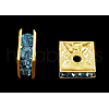 Brass Rhinestone Spacer Beads RSB074NF-13G-1