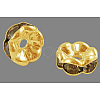 Brass Grade A Rhinestone Spacer Beads RSB160NF-05G-1