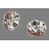Brass Grade A Rhinestone Spacer Beads RSB160NF-07-1