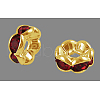 Brass Grade A Rhinestone Spacer Beads RSB160NF-08G-1