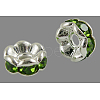 Brass Grade A Rhinestone Spacer Beads RSB160NF-10-1