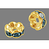 Brass Grade A Rhinestone Spacer Beads RSB160NF-13G-1