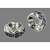 Brass Grade A Rhinestone Spacer Beads RSB160NF-14-1