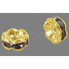 Brass Grade A Rhinestone Spacer Beads RSB160NF-16G-1