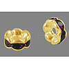Brass Grade A Rhinestone Spacer Beads RSB160NF-17G-1