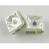 Brass Rhinestone Spacer Beads RSB6mmC40-1