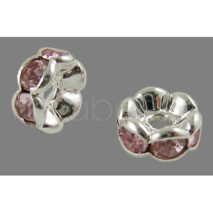 Brass Grade A Rhinestone Spacer Beads RSB160NF-07-1