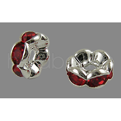 Brass Grade A Rhinestone Spacer Beads RSB160NF-08-1