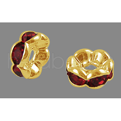 Brass Grade A Rhinestone Spacer Beads RSB160NF-08G-1
