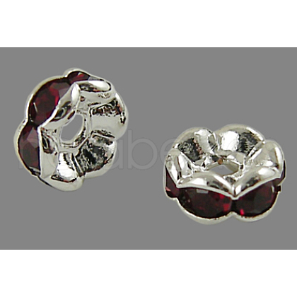 Brass Grade A Rhinestone Spacer Beads RSB160NF-09-1