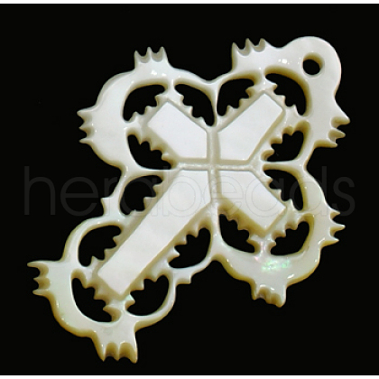 Natural White Shell Mother of Pearl Shell Pendants SH229-2-1