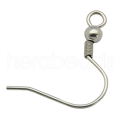 304 Stainless Steel Earring Hooks STAS-H011-1