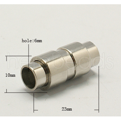 Tarnish Resistant 304 Stainless Steel Magnetic Clasps with Glue-in Ends STAS-H048-2-1