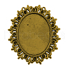 Tibetan Style Cabochon Settings  for Cabochon & Rhinestone TIBEP-554-AG-FF-1