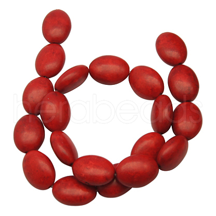 Synthetic Howlite Beads TURQ-14X10-3-1