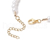Shell Pearl Link Bracelets BJEW-JB11374-5
