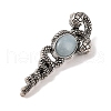 Dyed Natural White Jade Pendants G-A224-03AS-14-3